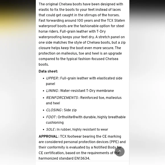 TCX T-DRY Ortholite Leather Waterproof Steel Toe Motorcycle Boot Sz 8 - Picture 13 of 13